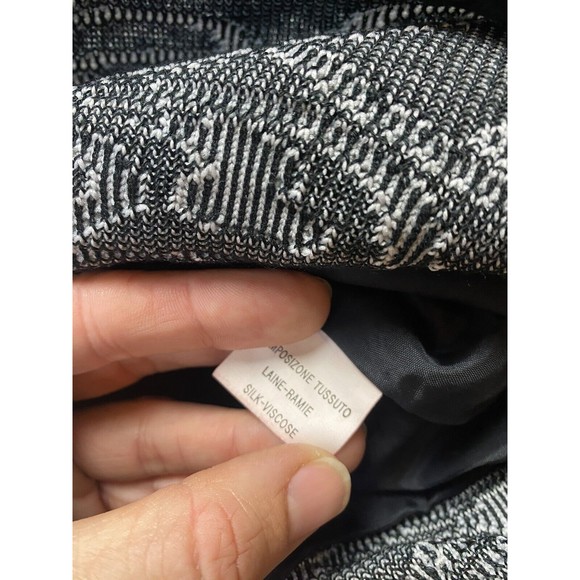 Vintage La Daphne Italian Sweater. Italy Size 36. Black Zebra Velour Velvet Gold - Picture 7 of 16